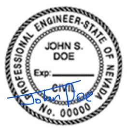 Signed Sample Stamp